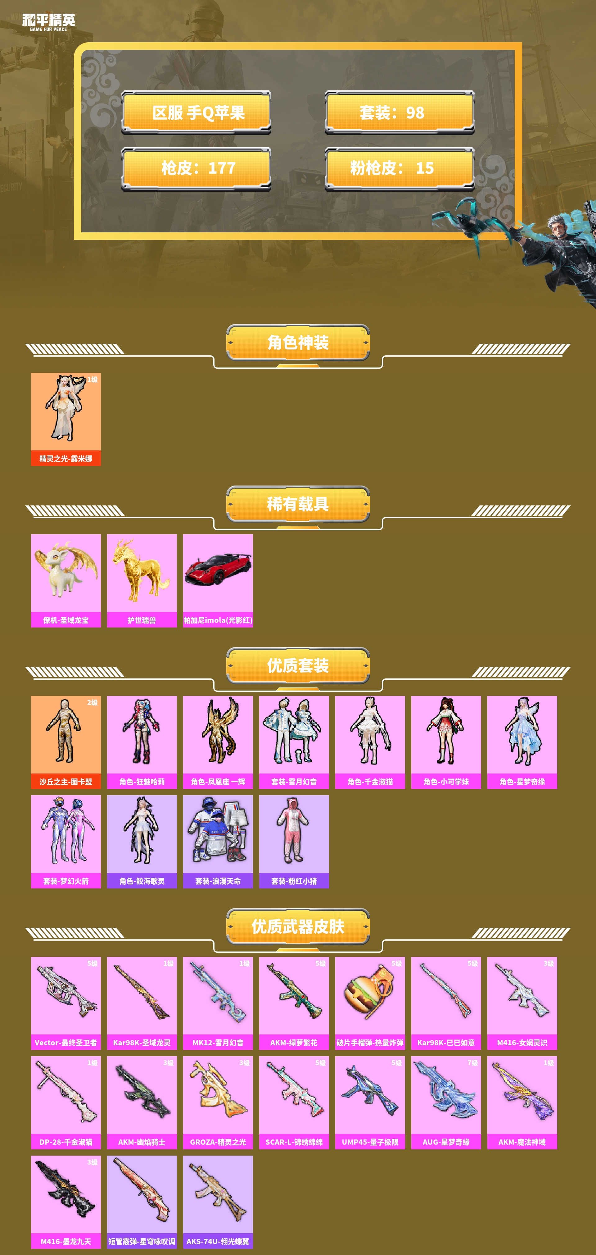 HPCMW465518和平精英账号详情图2