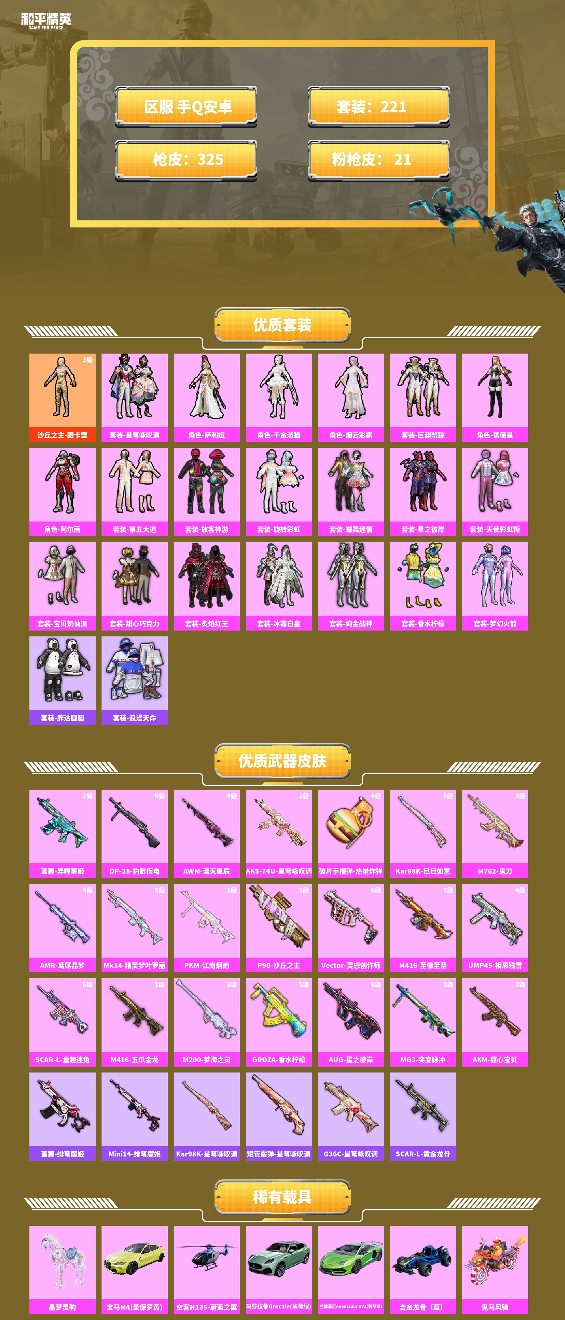 HPCMW4110974和平精英账号详情图2