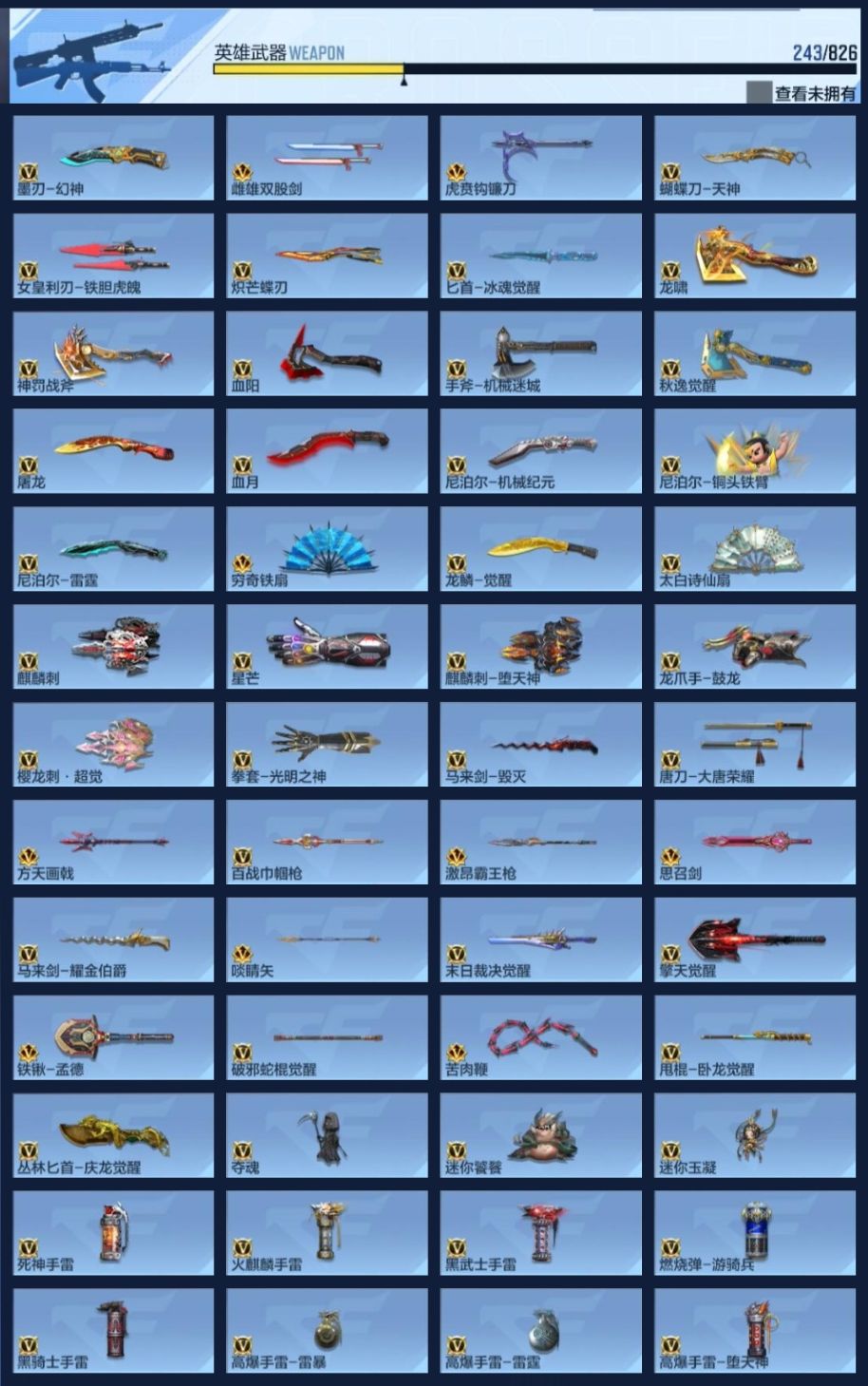 BZ1_653890 【极品v8热门爆破生化号-19王者V-雷霆王者大炮-王擎-奉先仁德套-星象-权--本初-黑龙魂】 V王者角色数0 王者V武器数量19 英雄武器数量243 音效卡数量11 万化数